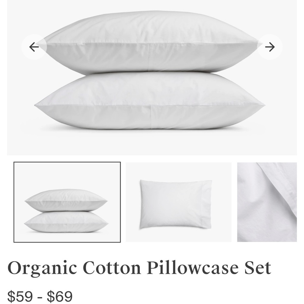 New Parachute Organic Cotton Pillowcase Set
